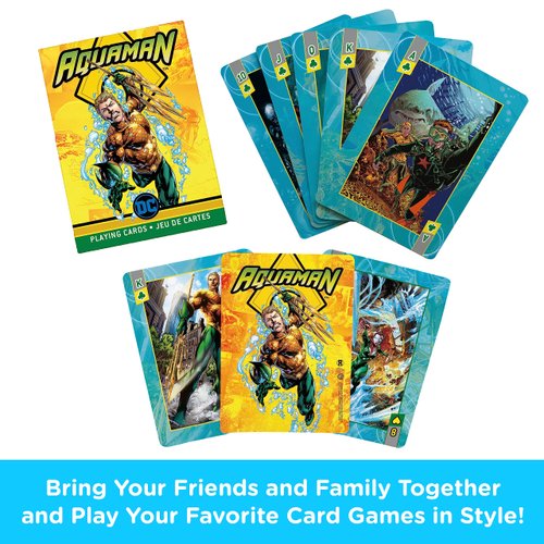 AQUARIUS DC Comics Aquaman Comics Playing Cards - Aquaman Themed Deck of Cards for Your Favorite Card Games - Officially Licensed DC Comics Merchandise & Collectibles