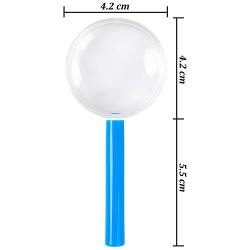 Elcoho 30 Pack Plastic Magnifying Glasses Colorful Magnifying Glasses Party Favors with a Storage Bag, 5 Colors