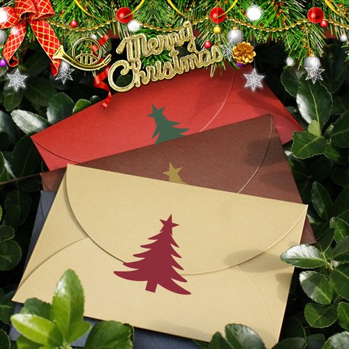 120 PCS Christmas Envelope Stickers Christmas Tree Seals Labels, 2'' Round Merry Christmas Snowflake Stickers Combination for Gift Invitation Greeting Card Envelope Holiday Presents Decorative Seals