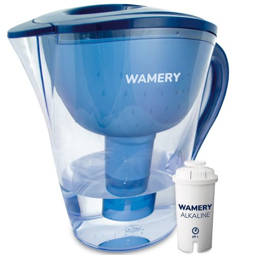 Alkaline Water Filter Pitcher 8 Cup, Free Filter Cartridge Included, Increases Water pH, Removes Lead, Chlorine, Copper. Fast Filtration, Water Purifier Pitcher
