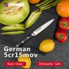 Gioventù Utility Knife 5 inch - Kitchen Utility Knife Forged from German Stainless Steel 5Cr15Mov(HRC58), Full Tang, Razor Sharp Paring Knife with Ergonomic Handle for Home, Kitchen&Restaurant
