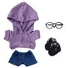 niannyyhouse Loose Solid Hoodie Jeans Glasses Tall Leather Shoes 10cm 15cm 20cm Plush Doll Clothes Soft Stuffed Plush Toy Dress Up Accessories (a11, 10cm)