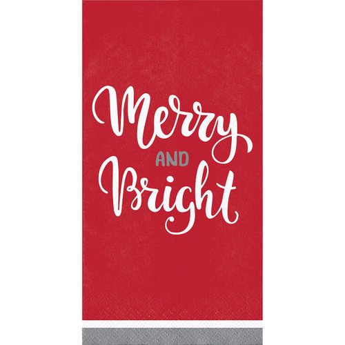 Creative Converting Winter Wonder Guest Towels, 8” x 4”, Multi-color
