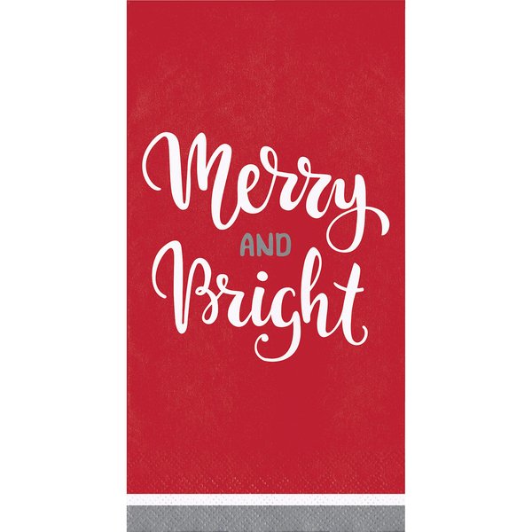 Creative Converting Winter Wonder Guest Towels, 8” x 4”, Multi-color