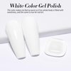 Born Pretty Hema-Free Gel Nail Polish, 15ml White Color Soak Off U V LED Gel Polish Nail, French White Wedding Tips Nail Art DIY Manicure at Home