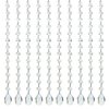 KANPURA 1ft 10pcs Teardrop Crystals Garland,Crystal Teardrop Chandelier Replacement,Hanging Glass Crystals for Chandelier,Wedding Decor(Clear)
