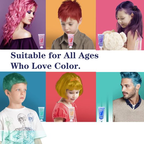 HaiolorPro Hair Chalk for Girls Washable, Hair Paint Wax Colored Girl Birthday Gift Ideas,6 PCS Temporary Hair Color for Kids, Girl Gifts for 6 7 8 9 10 11 12 13 Year Old Girls Birthday Gifts