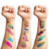 110 PCS Summer Surfing Surf Surfboard Temporary Tattoos Sticker Ocean Surfer Beach California Hawaiian Themed Birthday Party Decorations Favors Supplies Gifts Girls Boys Cute Tattoo School Reward