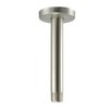 Purelux Straight Shower Arm 6 Inches Water Outlet PJ0612, Brushed Nickel Made of Stainless Steel with Gasket Flange