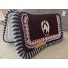 Horse Saddle Pad Carona Suadero Charro para Caballo Saddle Blanket (Brown)