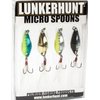 Lunkerhunt Micro Spoon Fishing Lures (4-Pack) | Spoon Fishing Bait Saltwater for Bass Fishing and Trout | Fishing Spoons Lures with Trebles Hooks (Feeding)