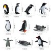 WONWONTOYS 10PCS Realistic Arctic Penguin Figurines Toy Playset Winter Habitat Adventure Toys Christmas Birthday Party Supplies Decor