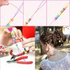 6 Pcs Hair Beader Tool Beaders for Braids 1000 Pcs Mini Rubber Bands Quick Beader Automatic Hair Beader Hair Braiding Tool Ponytail(Delicate Colors)