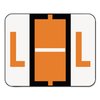 Smead 67082 A-Z Color-Coded Bar-Style End Tab Labels Letter L Dark Orange 500/Roll