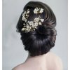 Yokawe Bridal Wedding Hair Comb Rose Gold Rhineston Bride Side Combs Crystal and Flower Hair Accessories for Women and Girls