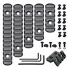 Picatinny Rail Set 5,7,9,11,13-Slot for Mlok, CG Gears Polymer Rails Section Offset Flashlight Mount with 12 T-Nuts & 14 Screws & 3 Allen Wrench (Black (5-7-9-11-13 Slot)+Rail Mount)