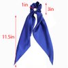 Pack of 2 Knotted Bow Hair Scrunchies Elastic Hair Scarf Hair Ties Bands Satin Hair Ribbon Scrunchy Ponytail Holder for Women and Girls,Hair Scarf Scrunchies,Hair Accessories (Royal Blue)