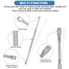 8Pcs Ear Pick Ear Wax Removal Kit, Earwax Removal Tool, Ear Cleansing Set, Ear Curette Ear Wax Remover Tools with a Cleaning Brush and Storage Box, Medical Grade, for Ear Adult and Kid, Silver