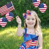 Independence Day Hair Clips American Flag Bow Hair Clips Patriotic Hair Accessories 4th of July Memorial Day Party Decorations Cute Hair Clips for Girls 2PCS
