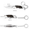 EZKIT Folding Pocket Knife with Back Lock, 2in Stainless Blade and Wood Handle, 4.8in Total Length, Compact EDC Gear