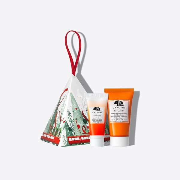 Origins Discover Joy Ornament Mini Set - GinZing Radiance Serum & Oil Free Moisturizer