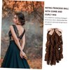 Beavorty Hair Comb Curly Ponytail Women Wigs Human Wigs Ladies Curly Hair womens wigs Victorian Wig Ponytail Curly Wig hairpieces for women ponytail wigs ringlet Miss replace Polyester