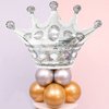 2Pcs Silver Crown Foil Balloons Party Decorations.For Birthday Party Anniversary Supplies