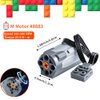 5-in-1 Motor Kit Compatible with Lego Technic：M Motor,Battery Box,2.4G Receiver,Remote Control， with Building Block Tool Kit：Brick Separator, Multi-Use Hammer, Block Pliers