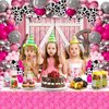 Western Cowgirl Birthday Party Decorations, 119PCS Cowgirl Birthday Party Supplies Including Cowgirl Backdrop, Cowgirl Balloon Arch/Garland Kit, Western Tabblecloth, Birthday Banner