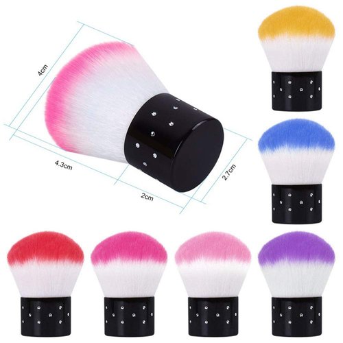 Kalolary 6Pcs Nail Art Dust Brush Remover Powder Cleaner Kabuki Brushes Makeup Powder Blush Brushes Nail Cleaning Brush Nail Art Tools for Cosmetic Makeup or Nail Art-Colorful