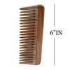 THE Unltd India finest Neem wood Handmade Comb For Detangling Long, Thick and Wavy Hair, Wide Tooth Structure for Gentle Grooming Anti Static, Organic Hair Comb for Men, Women and Kids (Wide Teeth)