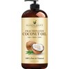Handcraft Blends Fractionated Coconut Oil - 16 Fl Oz - 100% Pure and Natural - Premium Grade Oil for Skin and Hair - Carrier Oil - Hair and Body Oil - Massage Oil - Hair Tonic