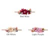 Wiwpar Flower Crown Headband Bead Headwear Elastic Adjustable Head Piece Girl's Hairbands for Toddler and Childrens (Red Wine)