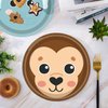 60Pcs Jungle Safari Party Paper Plates Jungle Zoo Animal Print Party Supplies 7"Animal Shaped Plates Safari Theme Party Plates for Baby Shower Jungle Animal Theme Birthday Party Decorations
