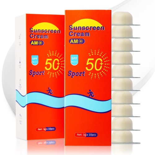 Nielies 20 Pods Sunscreen travel size, Vacation sunscreen,Reef safe sunscreen spf 50,Moisturizing Sunscreen,3ml Face & Body t travel size sunscreen bulk, 20 x 0.12 FL OZ, Best gift for Summer (20)