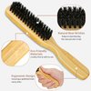 Slick Back Hair Brush - Smoothing Frizz&Flyaways, Boar Bristle brush for Laying Down Hair Edges and for a Glossy Finish on All Hair Types by Combetter