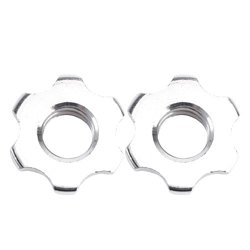 WINOMO 2 PCS Hex Nut Anti-Slip 25mm Standard Barbell Spin-Lock Collars Screw Clamps Dumbell Weight Lifting …