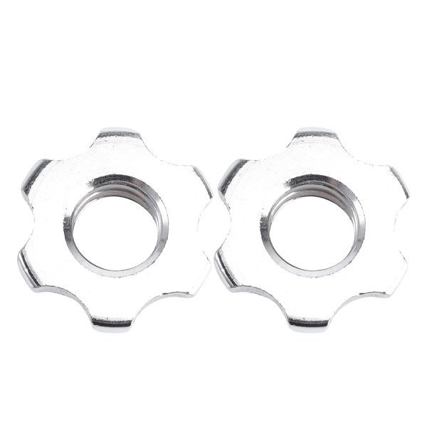 WINOMO 2 PCS Hex Nut Anti-Slip 25mm Standard Barbell Spin-Lock Collars Screw Clamps Dumbell Weight Lifting …
