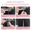 GOO GOO U Tip Hair Extensions Real Human Hair, 20inch 50g 50S, Hot Fusion U Tip Hair Extensions, Invisible Remy Hair Extensions, 18A/613A Dark Blonde Highlighted Bleach Blonde