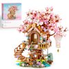 Vziimo Cherry Blossom Bonsai Tree Building Sets, Japanese Tree House Model Sets for Adults, 1149 PCS Mini Bricks Creative Gifts for Teens Girls 12+