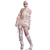 Preboun Halloween Mummy Bandage Wrap Bloody Gauze Zombie Makeup Props Creepy Costume Bandage Cosplay Party (65.6 ft X 3.94 Inch)
