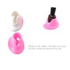 AISIBO Soft Rubber Nail Polish Bottle Holder, 4PCS Nail Polish Ring Holder, Stand Manicure Display Tools for Nail Art Design Painting Salon DIY(White Pink)
