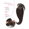 PANEWAY Bangs Hair Clip in Bangs Clip Fake Bangs with Topper 360°Cover Clip in Bangs for Women Brown Air Bangs Hairpieces for Women Curved Bangs for Daily Wear