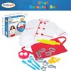 Dr. STEM Toys Chef Costume for Kids Ages 3-6 | 21-Piece Kids' Dress Up & Pretend Play Set Includes Jacket, Hat, Apron, Bowl, 2 Eggs, Utensils, Cookie Cutters