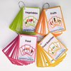 Fruits/Vegetable/Foods/Food Quantities Flash Cards English Flash Cards Pocket Card Learning Toys for Children Pre-Kindergarten Kids Education Aids