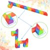 GOLDGE 15 Pack Mini Fidget Snake Cube Puzzle Toys - Party Favors & Goodie Bag Fillers for Kids & Teens - Rainbow Colors - Bulk Birthday & Back to School Gifts - Stocking Stuffers