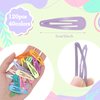 obeoby 120 Pcs 40 Colors Metal Snap Hair Clips, 2 Inch Hair Barrettes Hair Accessories for Women Girls
