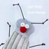 Pawdea Catnip Toys for Cats with Organic Silvervine, Cat Kicker Toys for Indoor Cats, Cat Toys with Catnip, 7inch Cat Chew Toy, Kitten Chew Toys Teething Cat Toys(Coffee)