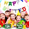 Video Game Party Centerpiece Table Level up Birthday Decorations Gamer Party Centerpieces Game Party Decorations Game On Pixelated Table Sign for Boys Kids Birthday Party (Green)