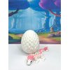 3D Printed Dragon with Dragon Egg, Articulated Mother and Child White and Pink Gemstone Dragons, Fidget ADHD Autism Toy, Executive Desk Toy MCDD063WP-BD007WP-GEM